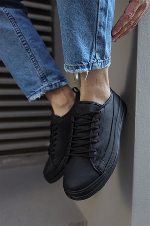 Knack Sneakers Ayakkabı 010 Siyah (Siyah Taban)