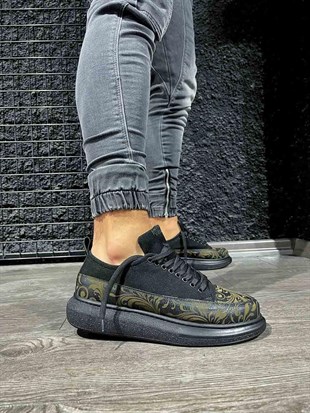 Knack Sneakers Ayakkabı 812 Siyah Süet (Siyah Taban)